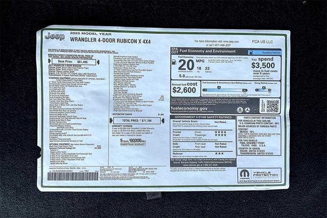 new 2025 Jeep Wrangler car, priced at $71,760