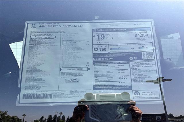 new 2025 Ram 1500 car, priced at $69,176