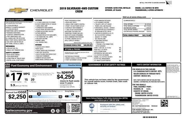 used 2019 Chevrolet Silverado 1500 car, priced at $30,998