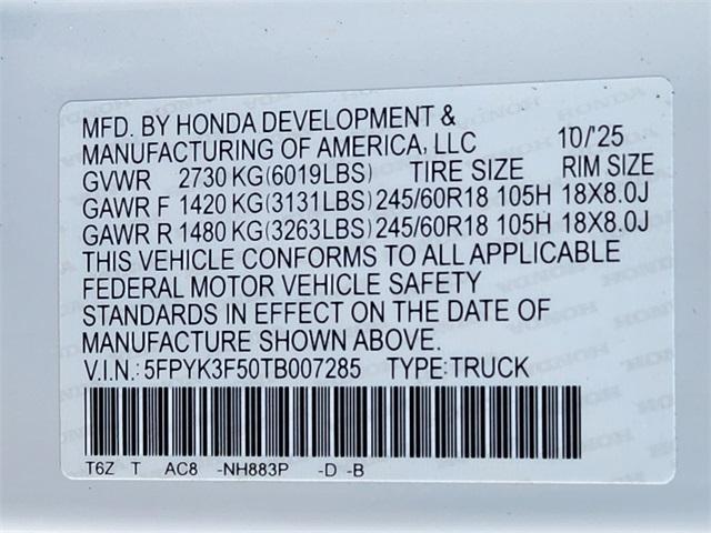 new 2026 Honda Ridgeline car, priced at $45,345