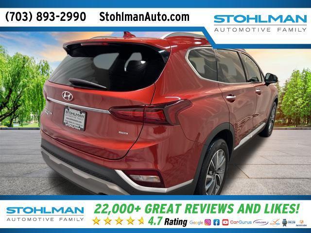 used 2019 Hyundai Santa Fe car, priced at $21,394