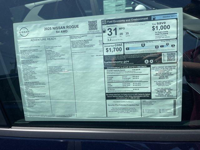 new 2025 Nissan Rogue car, priced at $30,999