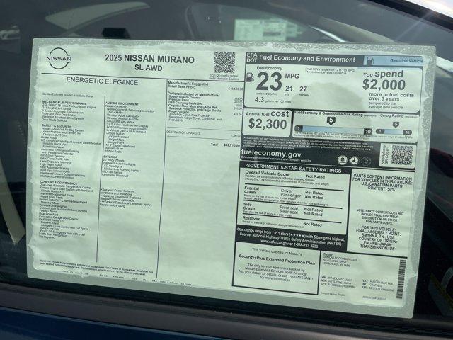 new 2025 Nissan Murano car, priced at $46,999