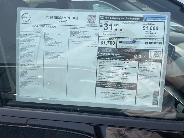 new 2025 Nissan Rogue car, priced at $30,999