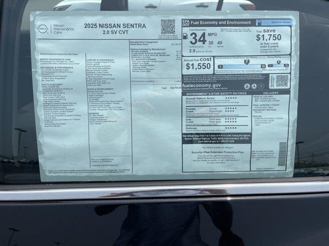 new 2025 Nissan Sentra car, priced at $23,999