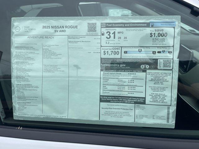 new 2025 Nissan Rogue car, priced at $30,999