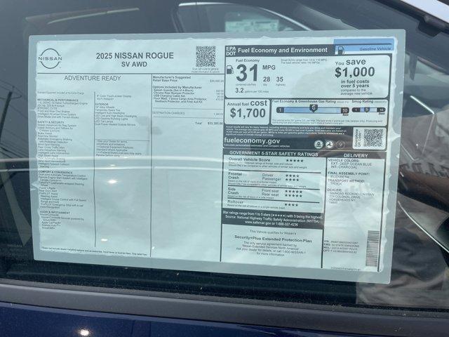 new 2025 Nissan Rogue car, priced at $30,999