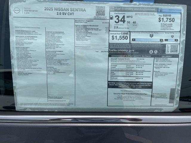 new 2025 Nissan Sentra car, priced at $23,999