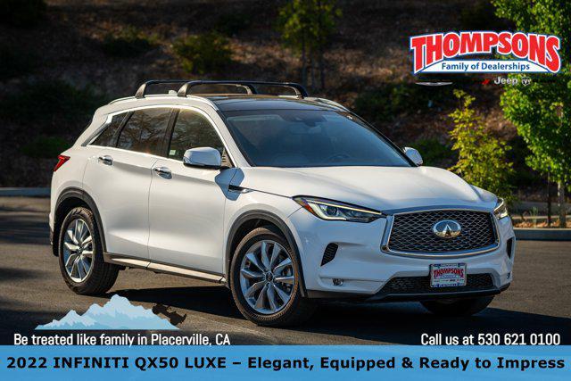 used 2022 INFINITI QX50 car, priced at $27,500