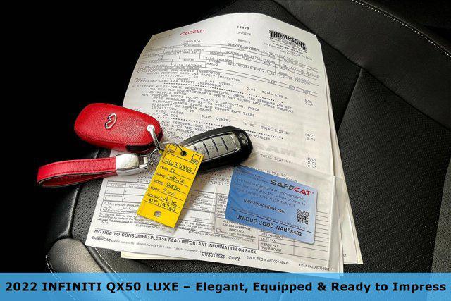 used 2022 INFINITI QX50 car, priced at $26,281