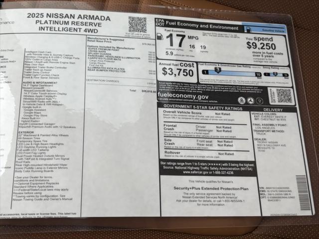new 2025 Nissan Armada car, priced at $79,281