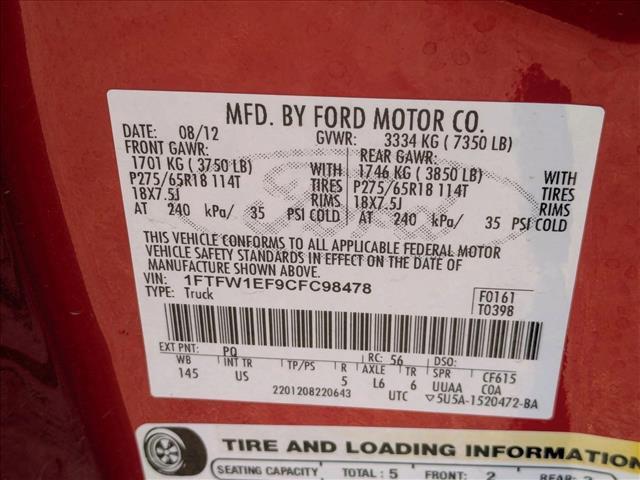 used 2012 Ford F-150 car, priced at $11,679