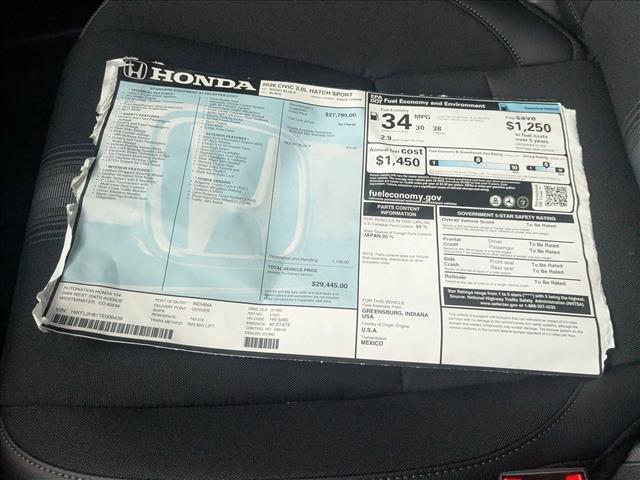 new 2026 Honda Civic car, priced at $30,244