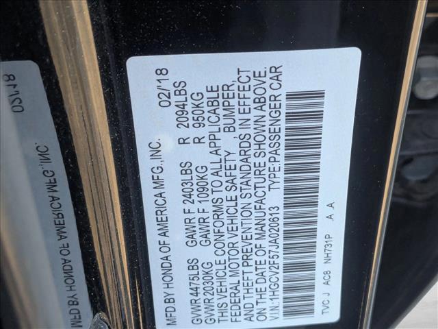 used 2018 Honda Accord car, priced at $17,688