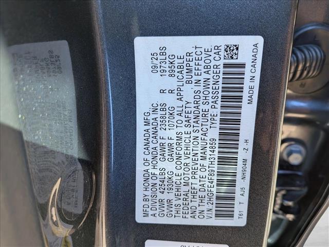 new 2026 Honda Civic Hybrid car, priced at $34,289