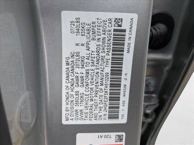 new 2026 Honda Civic car, priced at $28,544