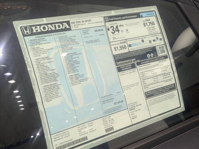 new 2025 Honda Civic car, priced at $28,144