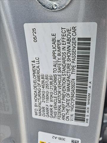 new 2025 Honda Accord Hybrid car, priced at $38,784