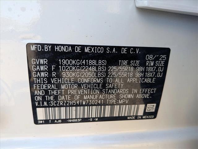 new 2026 Honda HR-V car, priced at $32,204