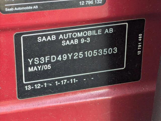 used 2005 Saab 9-3 car, priced at $5,991