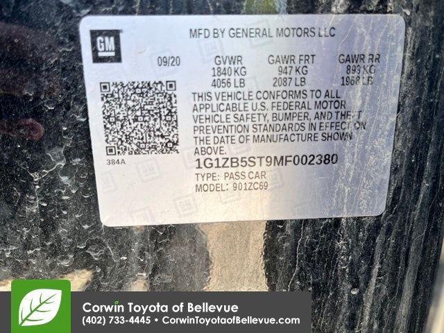 used 2021 Chevrolet Malibu car, priced at $18,000
