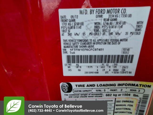 used 2012 Ford F-150 car, priced at $9,950