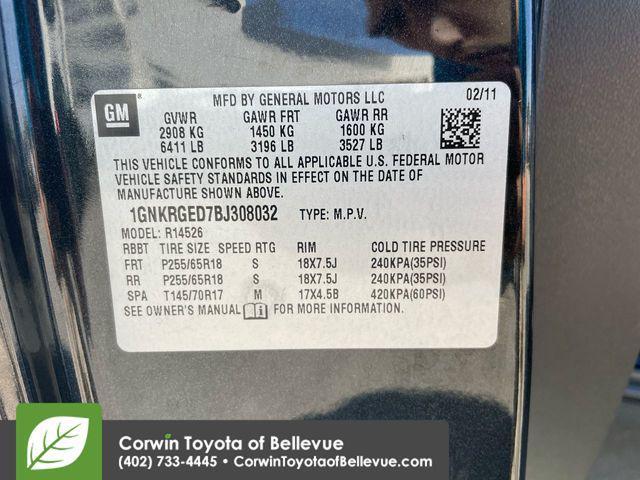 used 2011 Chevrolet Traverse car, priced at $5,500