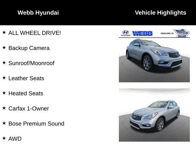 used 2017 INFINITI QX50 car, priced at $18,058