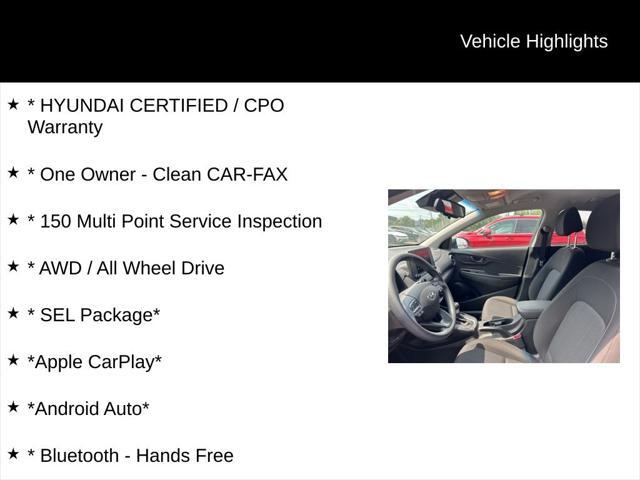 used 2022 Hyundai Kona car, priced at $21,435