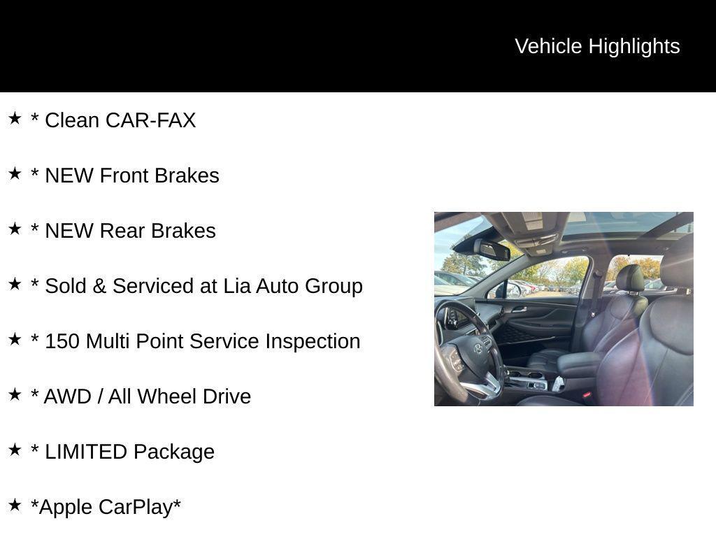 used 2020 Hyundai Santa Fe car, priced at $21,900