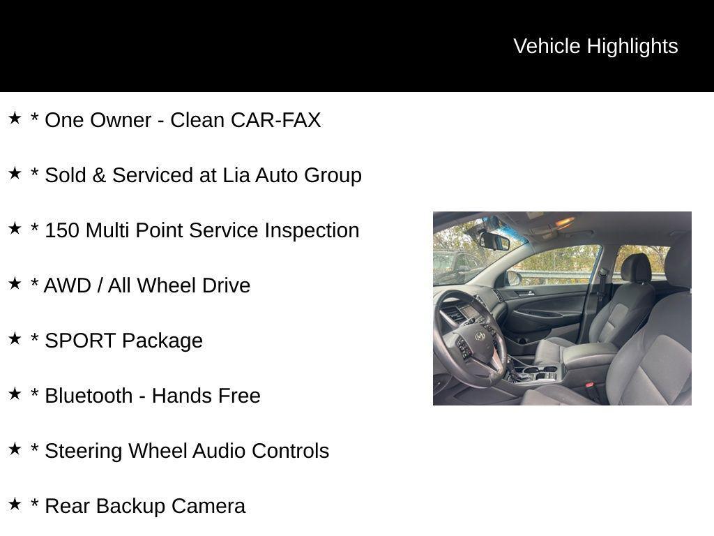 used 2017 Hyundai Tucson car, priced at $9,900