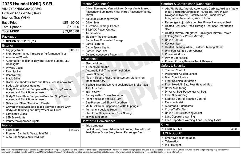 new 2025 Hyundai IONIQ 5 car, priced at $55,235
