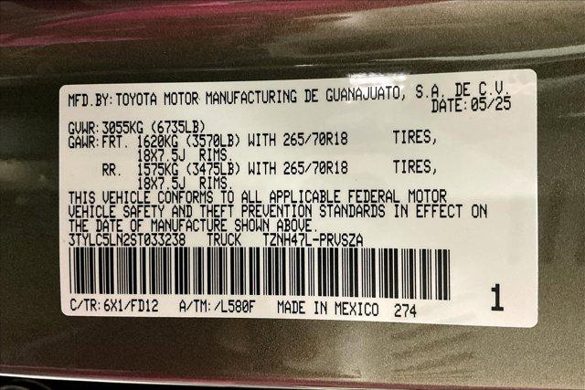 new 2025 Toyota Tacoma car, priced at $52,779