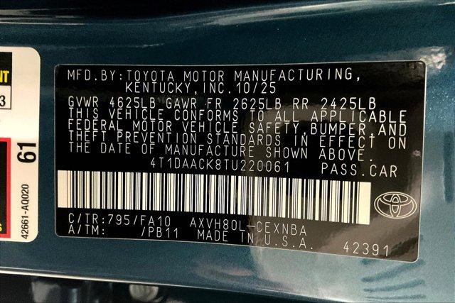 new 2026 Toyota Camry car, priced at $32,383