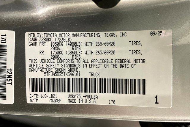 new 2026 Toyota Tundra car, priced at $61,537
