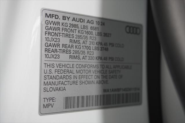 new 2025 Audi SQ8 car, priced at $114,425