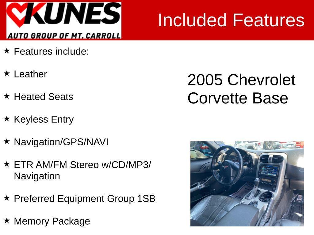 used 2005 Chevrolet Corvette car, priced at $24,855