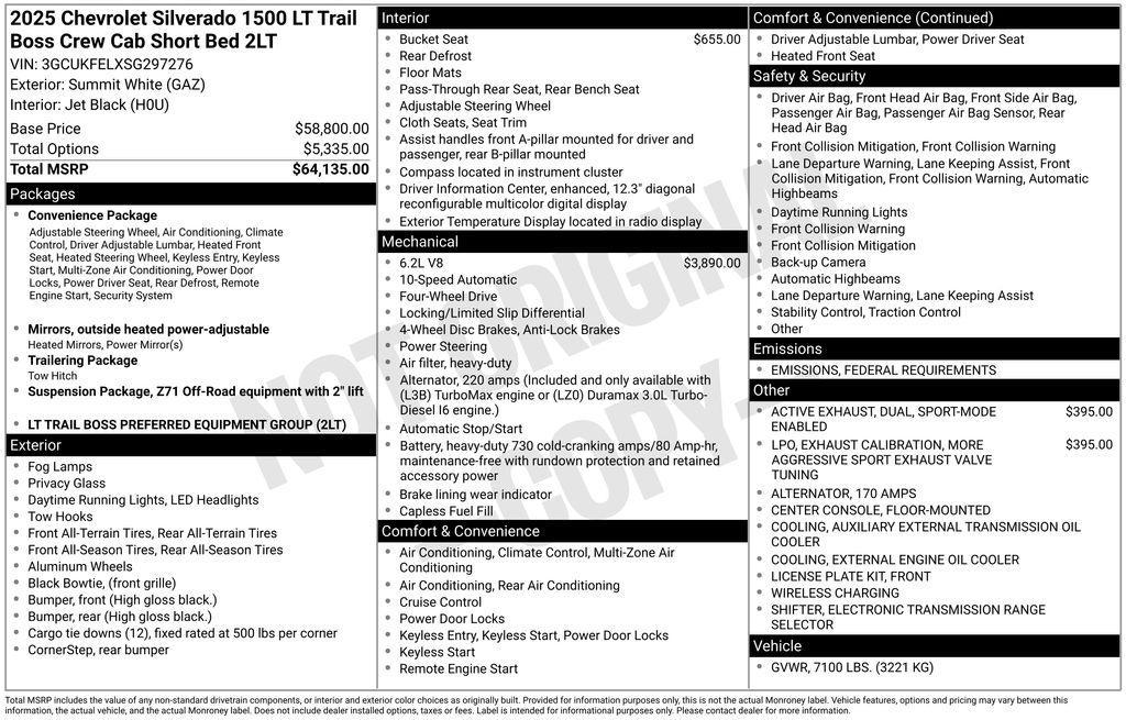 used 2025 Chevrolet Silverado 1500 car, priced at $55,991