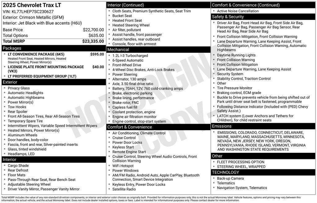 used 2025 Chevrolet Trax car, priced at $21,991