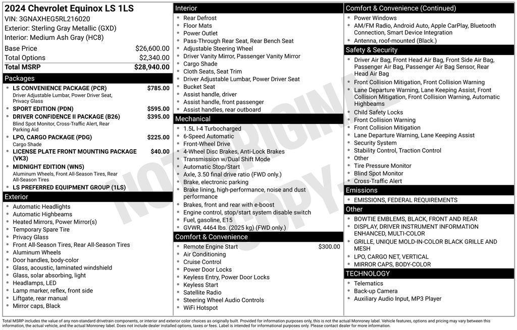 used 2024 Chevrolet Equinox car, priced at $19,831