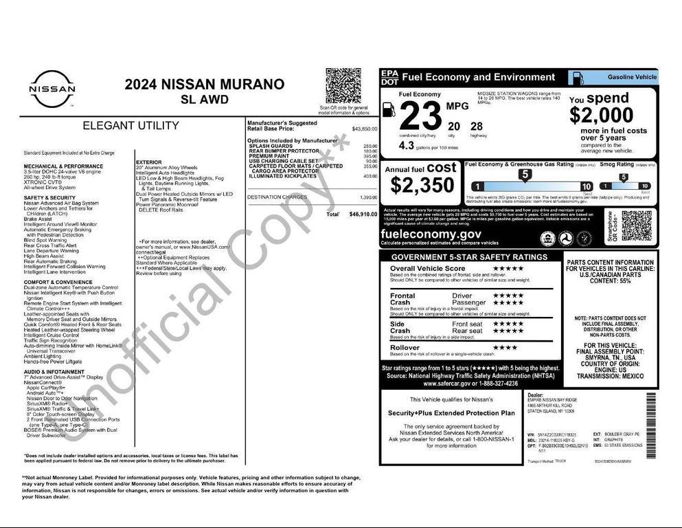 used 2024 Nissan Murano car, priced at $32,977