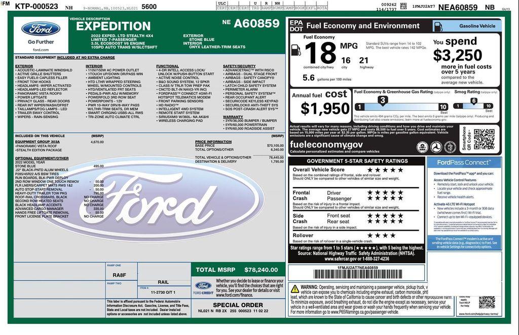 used 2022 Ford Expedition car, priced at $45,270