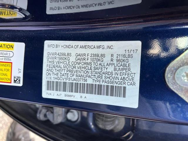 used 2018 Honda Accord car, priced at $16,500