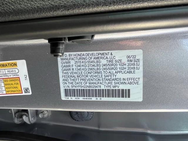 used 2022 Honda Pilot car, priced at $30,824
