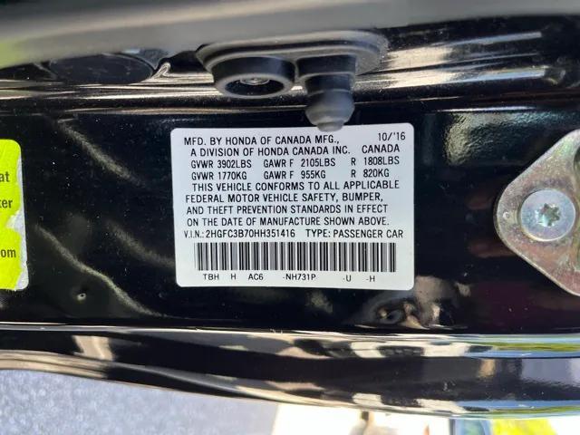 used 2017 Honda Civic car, priced at $15,998