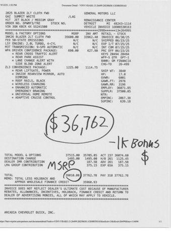 new 2025 Chevrolet Blazer car, priced at $35,662