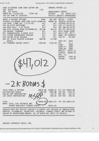 new 2025 Chevrolet Silverado 1500 car, priced at $44,981