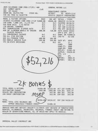 new 2025 Chevrolet Silverado 1500 car, priced at $53,884