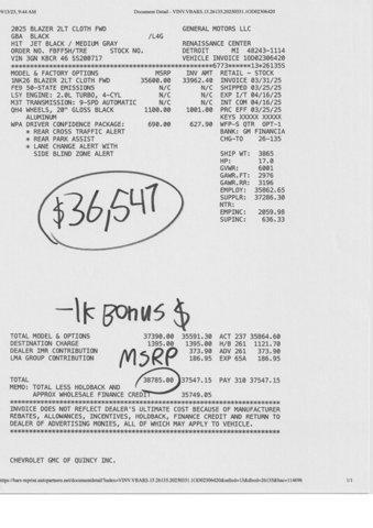 new 2025 Chevrolet Blazer car, priced at $33,984