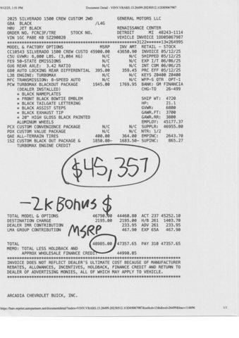 new 2025 Chevrolet Silverado 1500 car, priced at $43,984